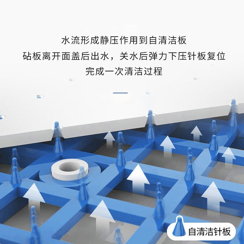 欧琳(OULIN)卫浴淋浴花洒套装 铜主体 超薄大顶喷自清洁置物花洒3209-B高清大图