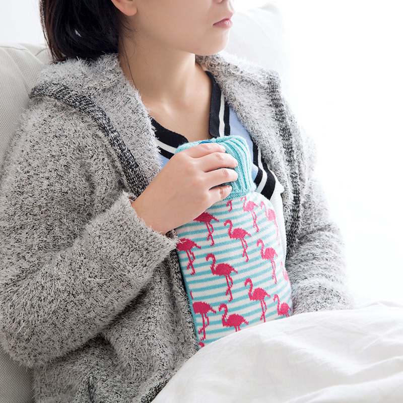 四方达热水袋针织保护套暖手宝布套 850ML注水暖手袋保暖防烫套