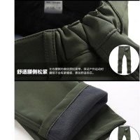 青盾 冲锋裤男女秋冬季加绒加厚防风防水户外大码抓绒软壳登山滑雪长裤