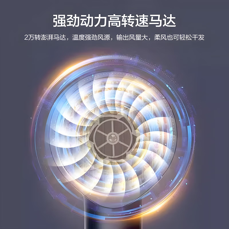 美的(Midea) 吹风机家用负离子护发大风力速干冷热两用小型电吹风AJ0503 普通装高清大图