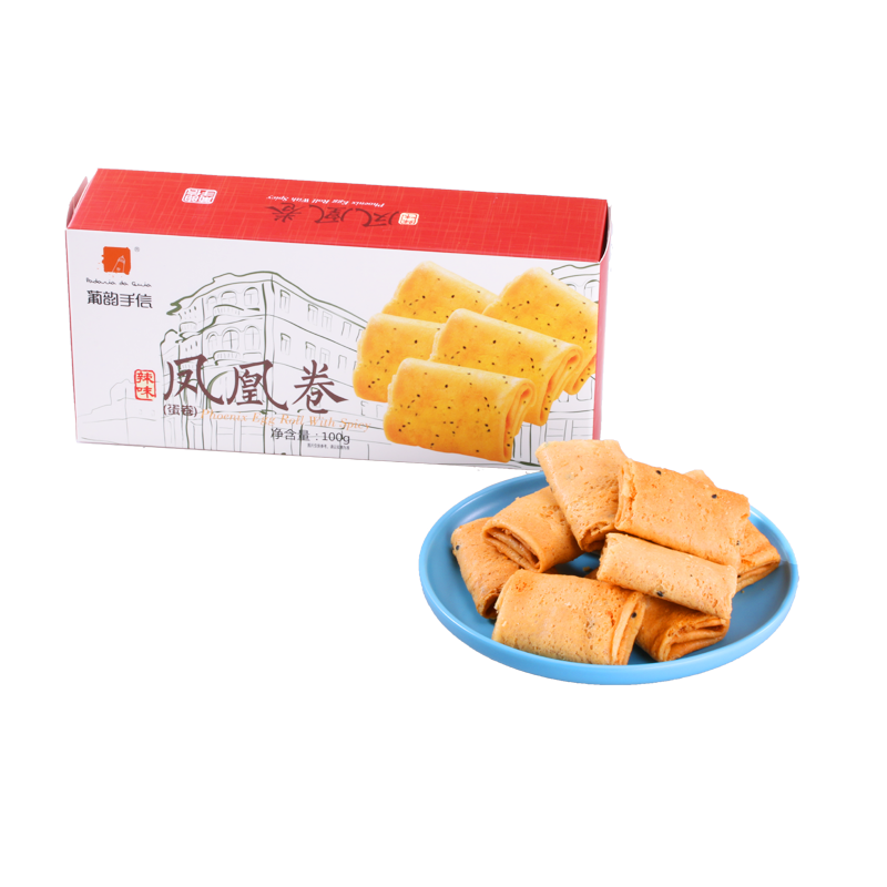 澳门葡韵100g辣味凤凰卷蛋卷饼干零食特产