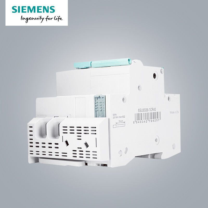 西门子(SIEMENS)断路器 漏电保护器2P 40A带漏保5SU93261CR40