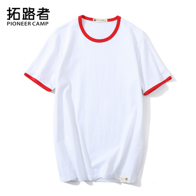 2018新款纯棉圆领短袖T恤衫定制印花印logo纯色空白男式打底衫定做加工 BSYXCJX0101