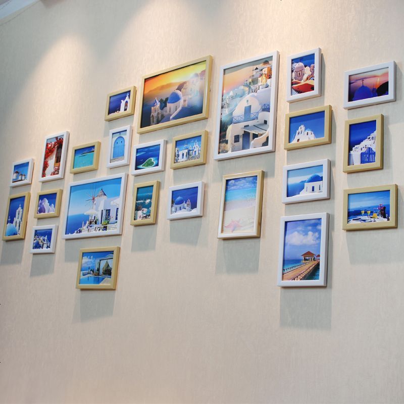 客厅卧室照片墙大墙面相框墙地中海复古欧美相片墙24框