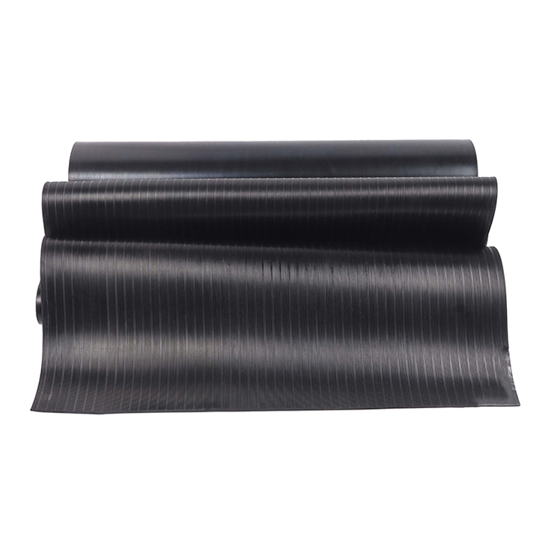 典虎 绝缘胶皮 黑色条纹3mm*1.5m*10m 卷高清大图