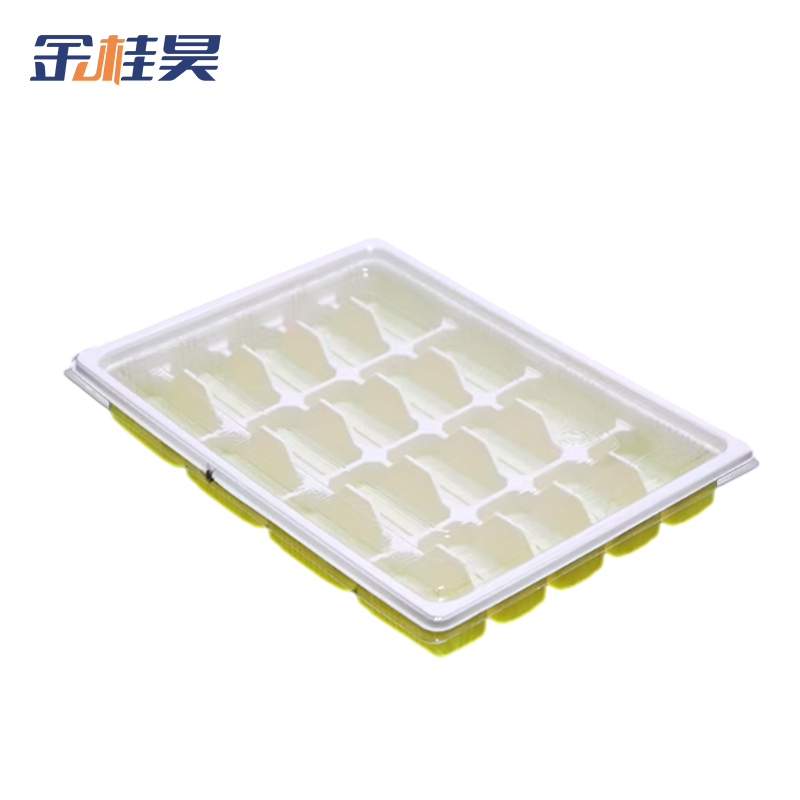 金桂昊 一次性饺子打包盒 20格黄白色带盖*400套 箱高清大图