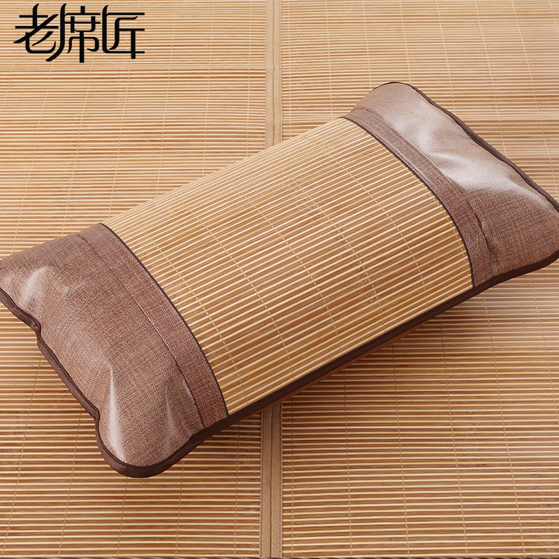 老席匠凉席竹席枕套若竹席碳化枕席套