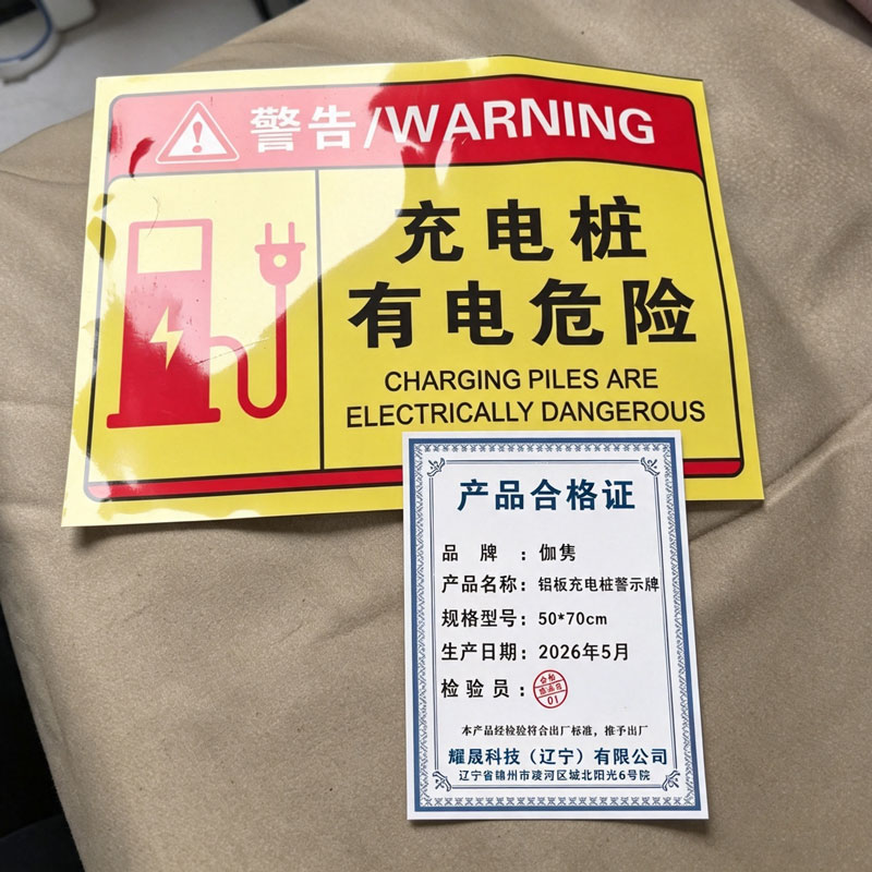 伽隽 铝板充电桩警示牌 50*70cm 个高清大图