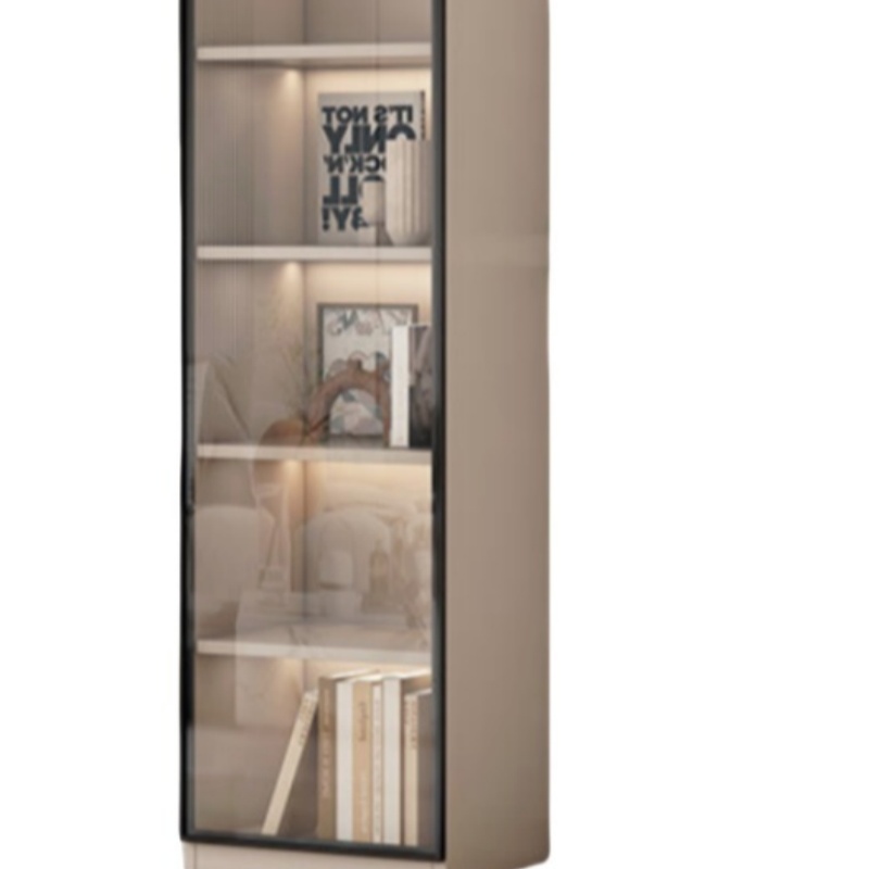 怡卓欧实木书柜单门台高清大图