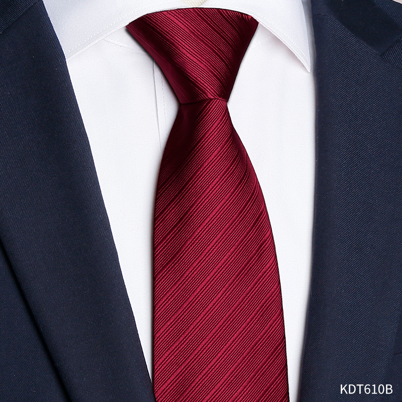 盛世曼尼红色领带男新郎结婚商务正装拉链式免打懒人西装一拉得酒红色