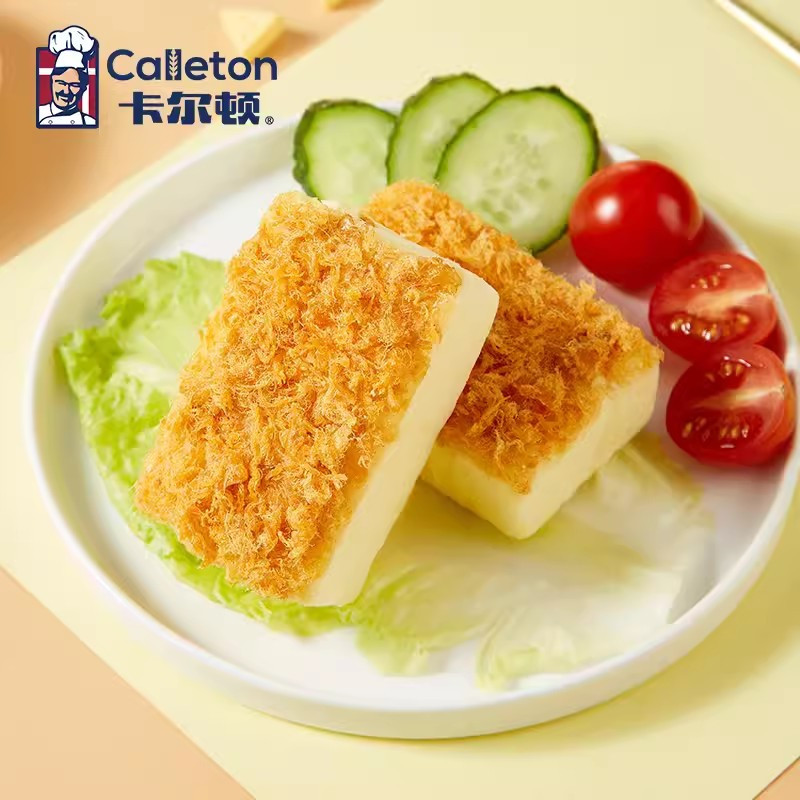 卡尔顿肉松焗式蛋糕500g*2整箱装早餐代餐面包糕点心夜宵充饥