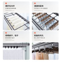 盼盼升降晾衣架阳台晾衣杆 室内家用手摇四杆升降晾衣架