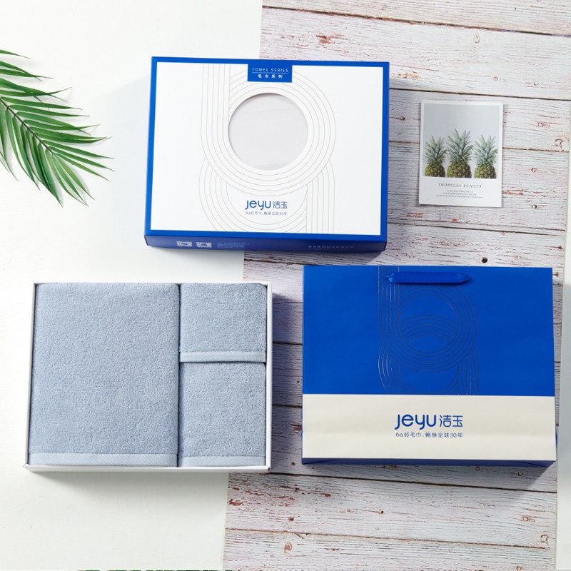洁玉 甄柔毛巾 颜色随机(GJ)甄柔抗菌三套装礼盒J2702-C