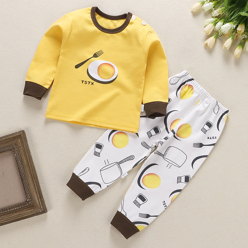 儿童秋衣秋裤套装纯棉女童男孩婴儿内衣全棉春秋幼儿衣服宝宝睡衣视频