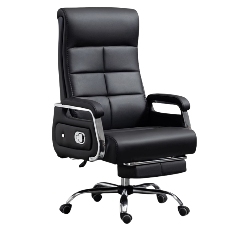 铭思达老板椅牛皮把高清大图