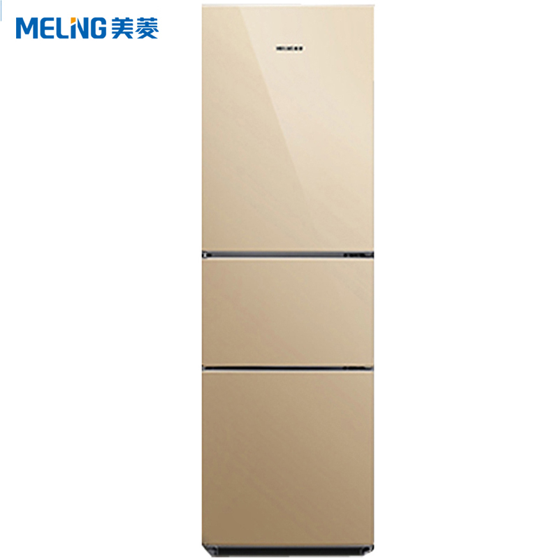 美菱（MELING）BCD-210L3CX 210升 三门冰箱 冰箱家用 电冰箱 小冰箱 直冷三门 大冷冻力（玫瑰金）
