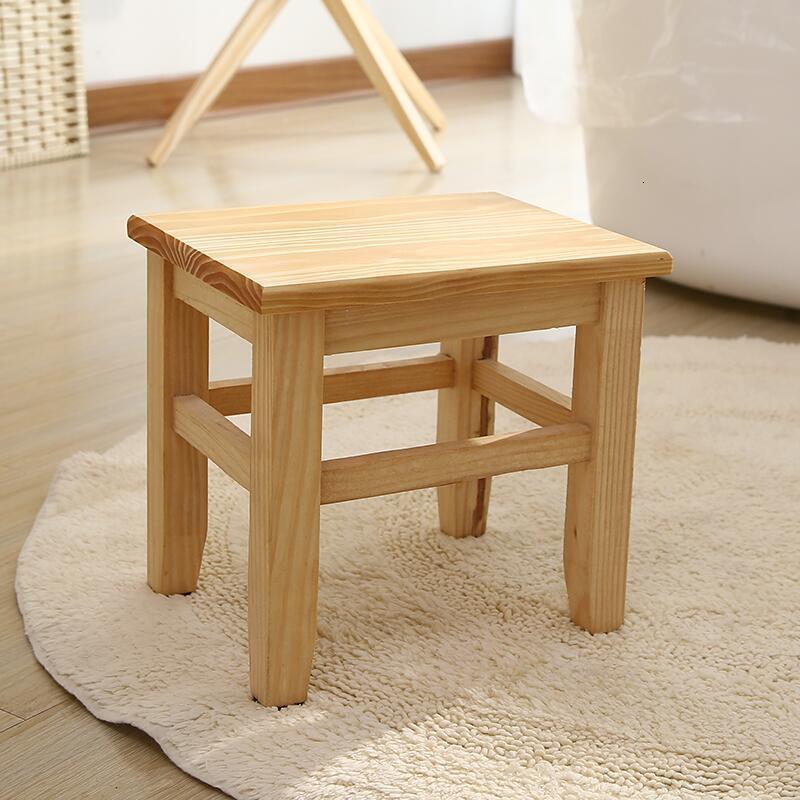 松木实木小椅子家用儿童小凳子闪电客成人矮凳小方凳木质板凳学生凳子