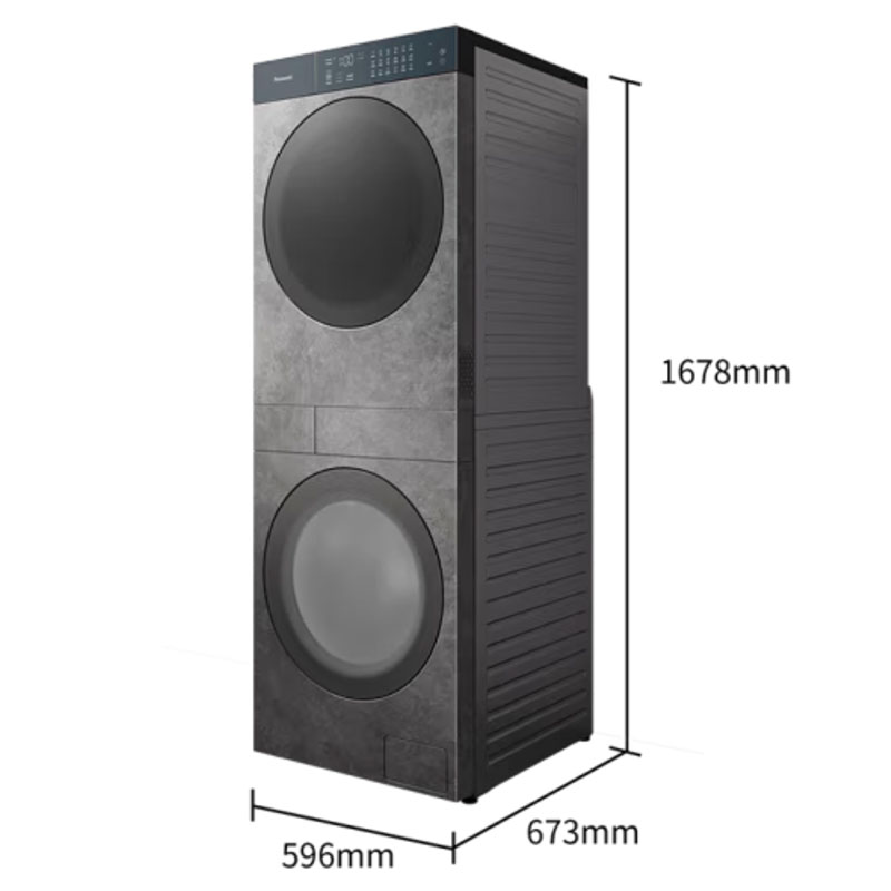 松下(Panasonic)NA-G3D56喜马拉雅复式一体机13kg滚筒洗衣机12kg变频热泵洗烘套装 水氧泡沫净光动银高清大图