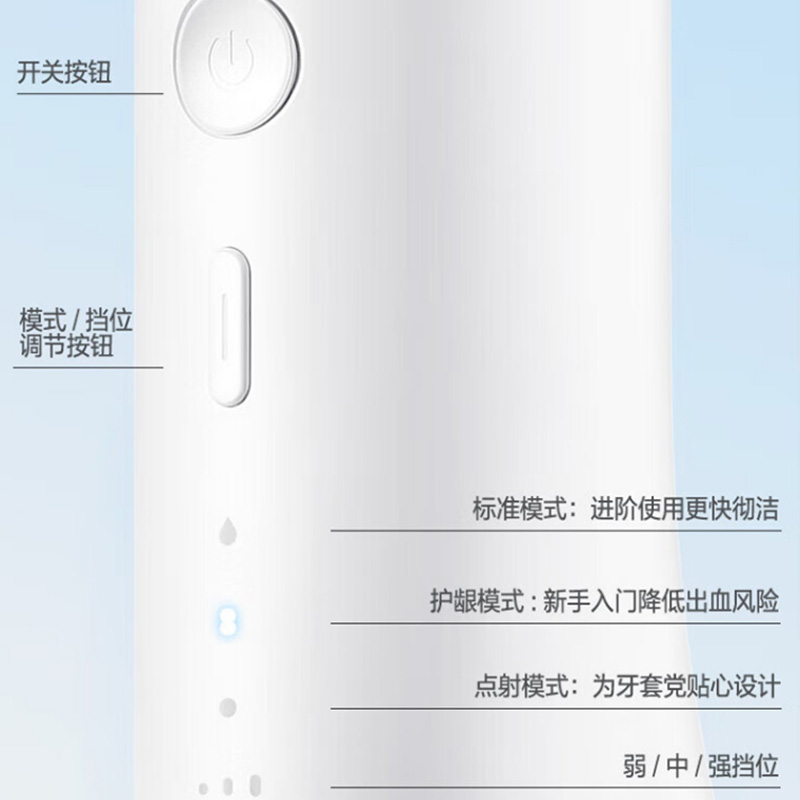 素士 W3Pro 冲牙器 240ml(个) 白高清大图
