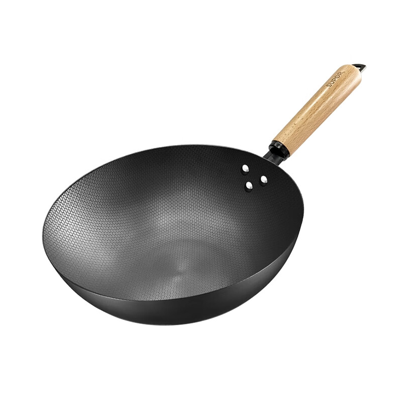苏泊尔(SUPOR)臻火蜂窝铁锅 家用无涂层炒锅煎炒锅 32cm VC32RF01高清大图
