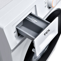 芭蕾白 TCL8kg公斤家用变频全自动滚筒式洗衣机洗脱一体一级能效超薄小型