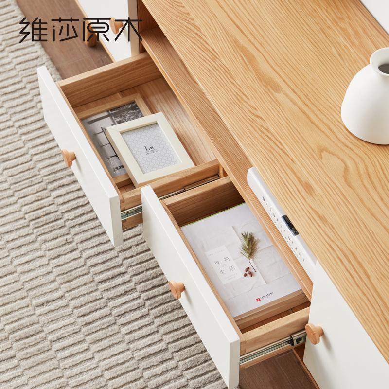 森美人北欧全实木现代简约电视柜地柜时尚小户型客厅家具高清大图