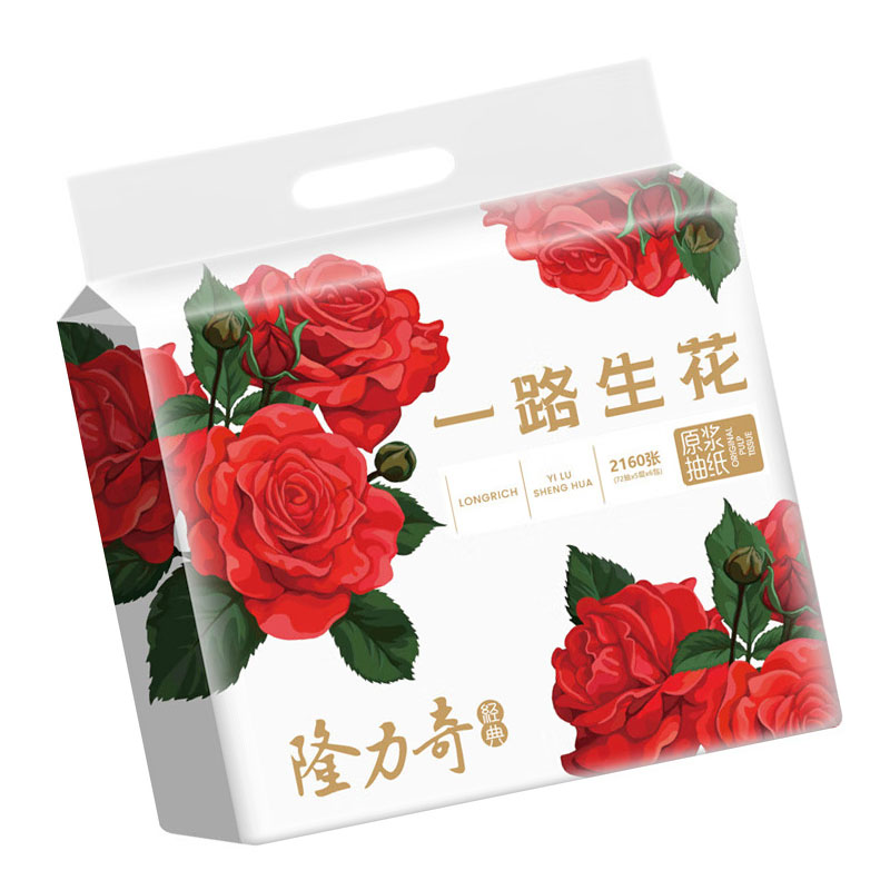 隆力奇 抽纸面巾纸 5层*72抽 6包/提(4提起订)高清大图
