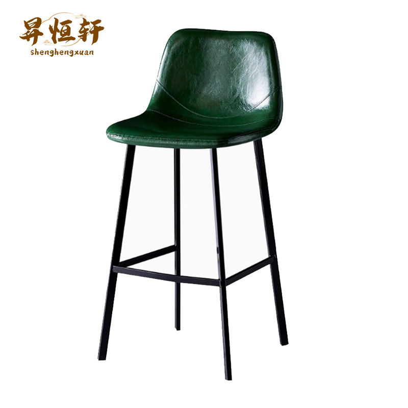 北欧轻奢吧台椅家用高脚凳现代简约酒吧椅子靠背椅网红ins前台椅 吧台凳(颜色可选) btd-1101 个高清大图