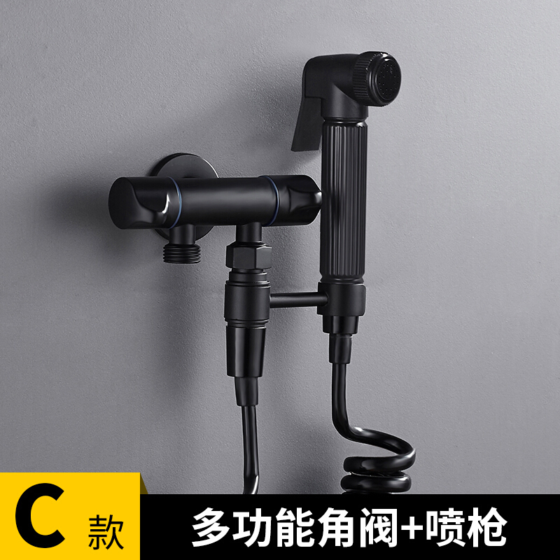 一进二出角阀三通阀水阀全铜家用一分二止水阀开关马桶喷妇洗器安心抵