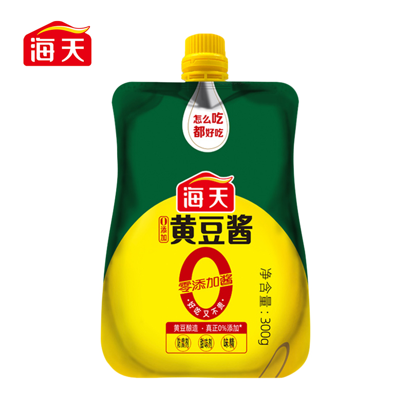 海天零添加酱0添加黄豆酱300g*1下饭拌面手抓饼东北大酱厨房调料