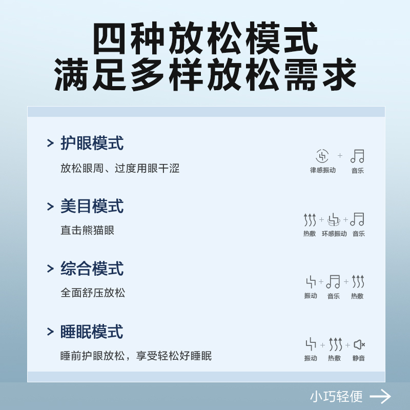 生日礼物SKG眼部按摩仪 E4Pro穴位热敷充电护眼仪器睡眠眼罩眼睛润眼仪高清大图
