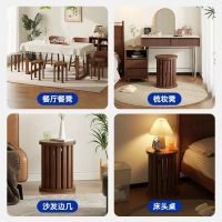 实木圆凳子茶几家用可叠放组合凳吃饭凳子沙发边几妆凳一体用圆凳