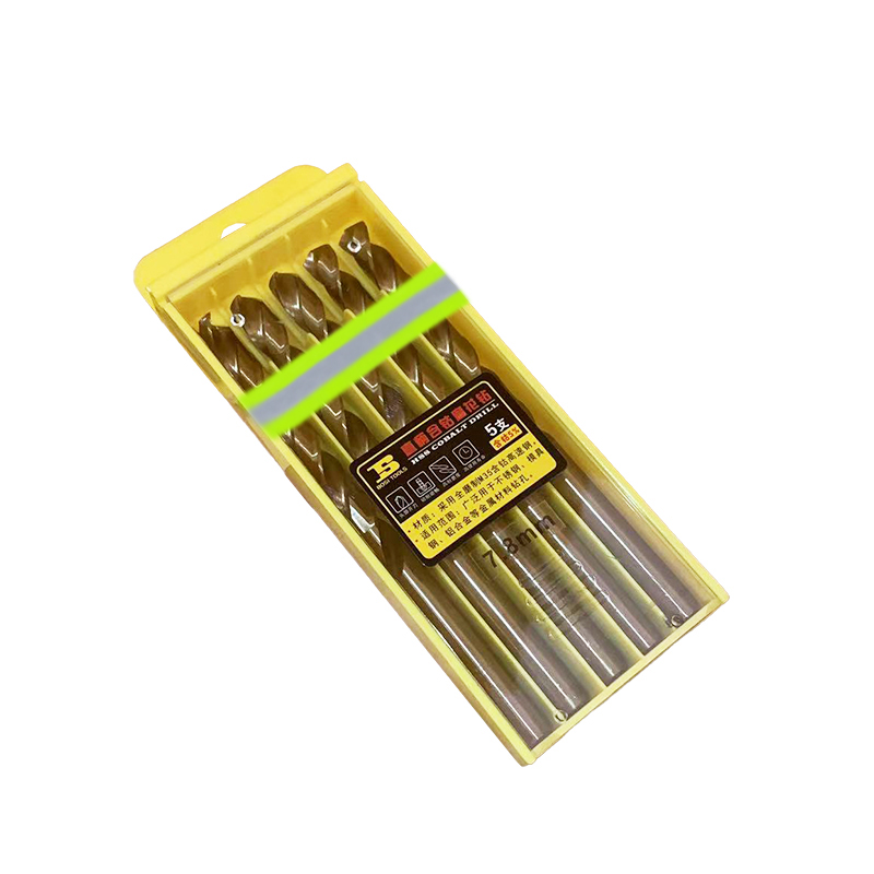 波斯(BOSI) 荧光系列直柄含钴麻花钻 7.8mm/5支 盒高清大图