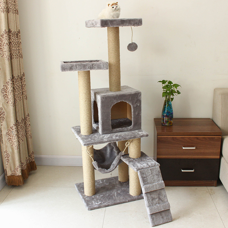 多省猫爬架猫咪跳台 猫窝猫树 猫抓板剑麻猫架宠物用品(请先与客服确认再)