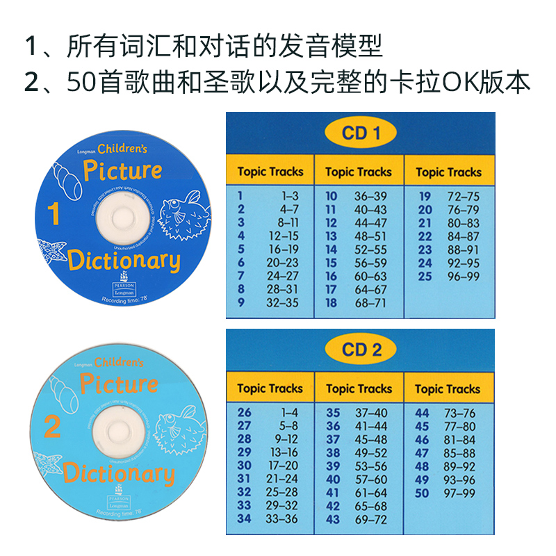 幼儿彩图词典+少儿彩图词典套装(共2本) [正版]培生进口朗文英语彩图词典Longman Children’s Pict高清大图