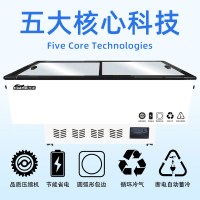 华美(Huamei)1.5米组合岛柜冷藏展示柜商用大容量卧式冰柜展示柜超市冷柜岛柜海鲜岛柜-DSDG-1550X