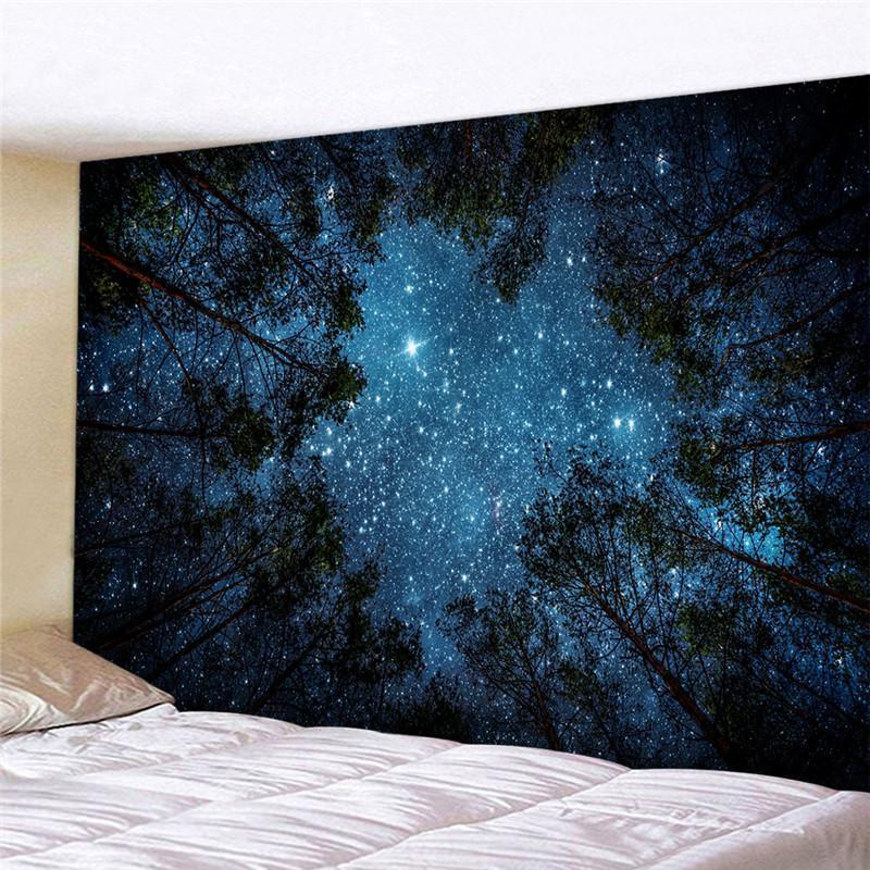 家柏饰(CORATED)超大挂布墙壁装饰挂毯床头卧室背景布森林星空壁画北欧免打孔 图一 150高*200宽厘米横款高清大图
