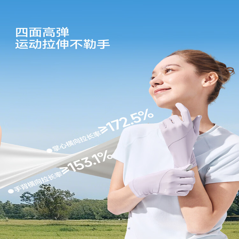 蕉下凉感防晒手套AL360-高山灰高清大图
