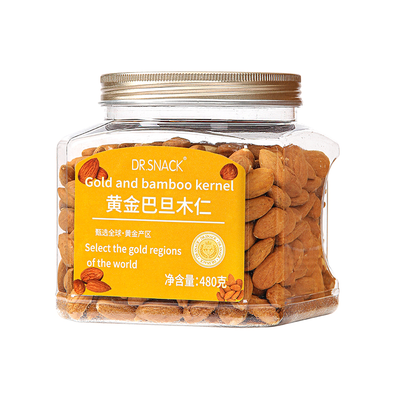 黄金果农DR.SNACK黄金巴旦木仁480克健康零食大罐装美味坚果零食优选高清大图