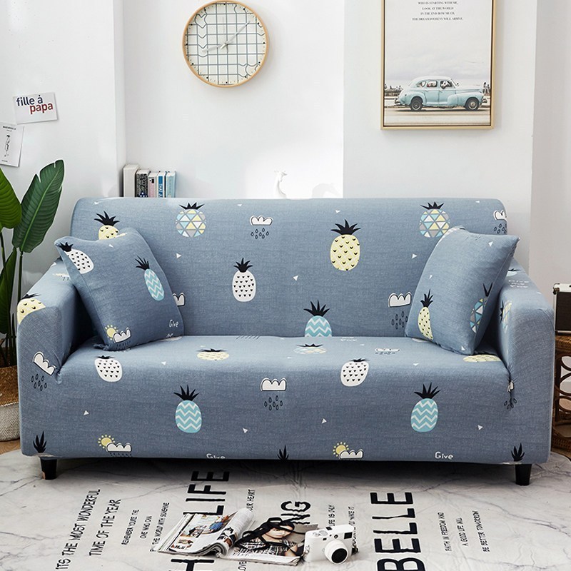 沙发套懒人简约沙发套罩四季通用全包卐能套罩全盖布艺一套 菠萝【送抱枕套】 S码(沙发长90-140cm适用于单人沙发)
