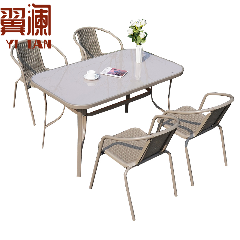 翼澜 户外桌椅 长桌 套高清大图