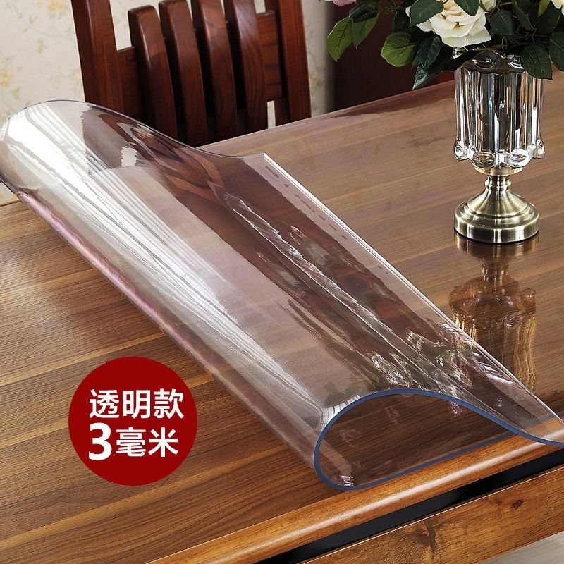 软玻璃pvc茶几桌布防水防烫免洗长方形塑料餐桌布垫透明胶垫书桌d