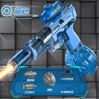 电动连发水枪儿童玩具喷水全自动高压强力射程远灯光戏水滋呲水枪