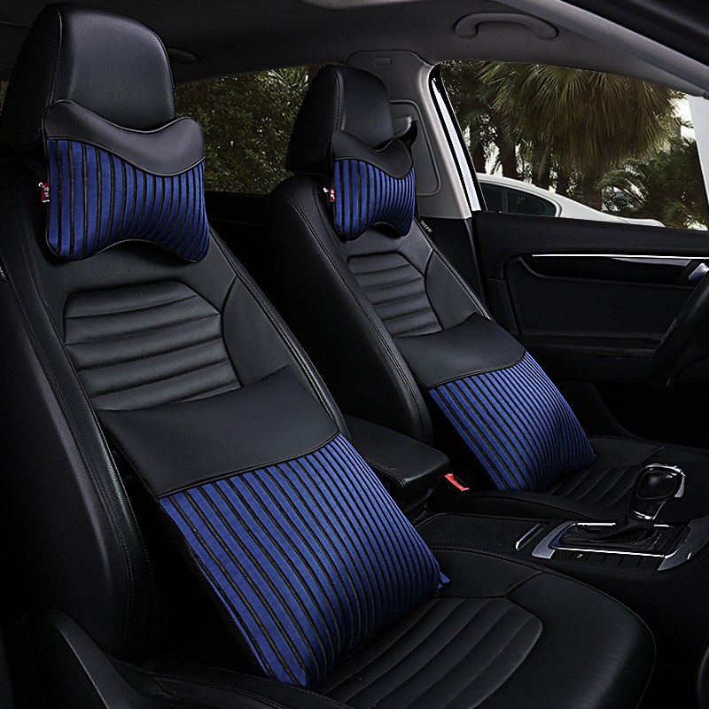 汽车枕头护颈枕一对可爱车用头枕腰枕车载靠枕颈枕四季通用颈椎枕