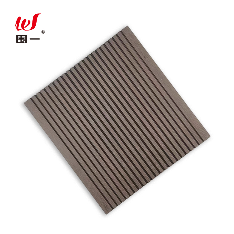 围一 塑木地板 条纹方孔HK-4000MM 平方米高清大图