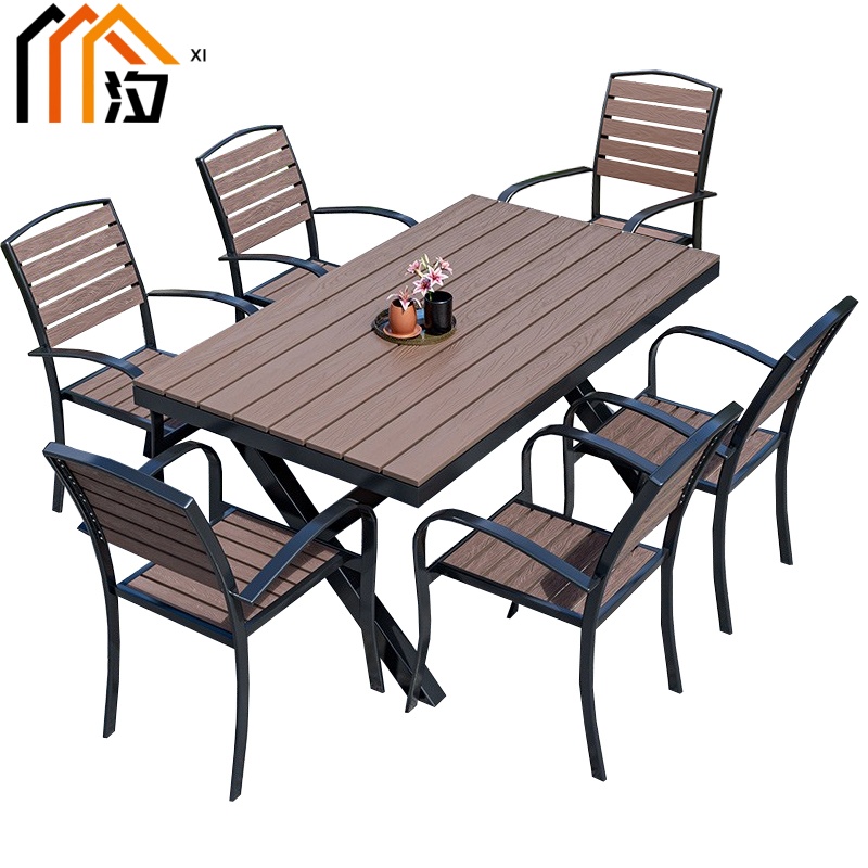 汐户外桌一桌六椅套高清大图