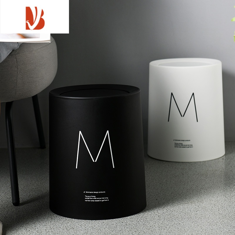 工匠垃圾桶用厕所卫生间带盖家客厅轻奢创意时尚可爱卧室宿舍房间小筒