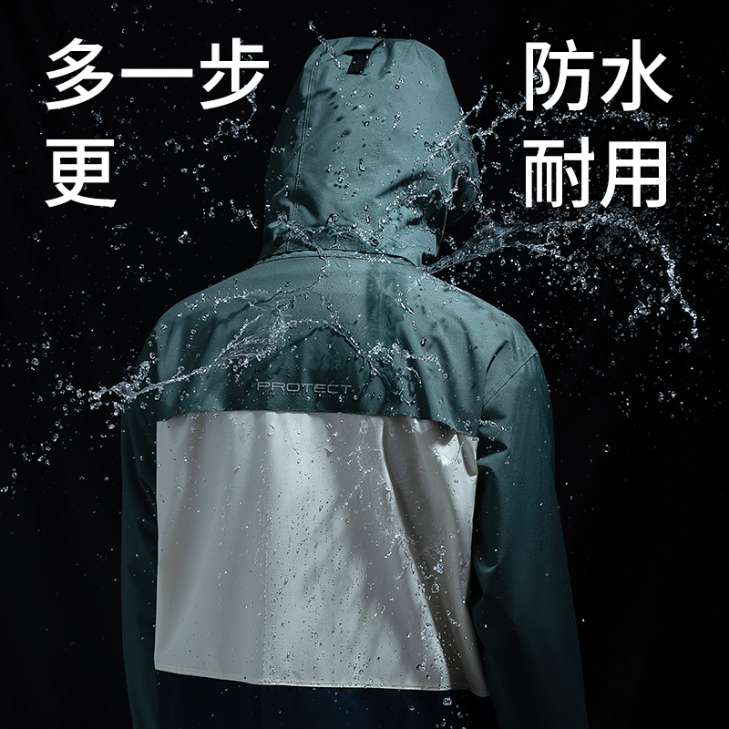 正雨摩托车雨衣骑行套装男女通用防雨分体式冲锋衣电动车学生春游高清大图