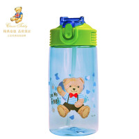 精典泰迪(Classic Teddy)水杯TDPF-Q561C硅胶奶嘴一键式开关PP材质男童女童可爱便携大容量吸管杯