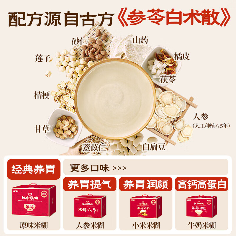 江中猴姑 米稀早餐米糊(原味15天装)450g/盒.高清大图